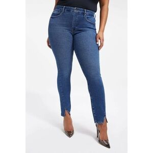 Good American Good Legs Twisted Slit Jeans